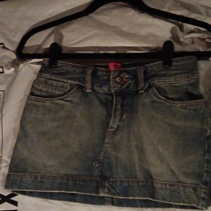 Never worn short denim skirt 10 1/2 inches long